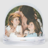 Best Mom Ever Script Mother's Day 2 Photo Sneeuwbol (Achterkant)