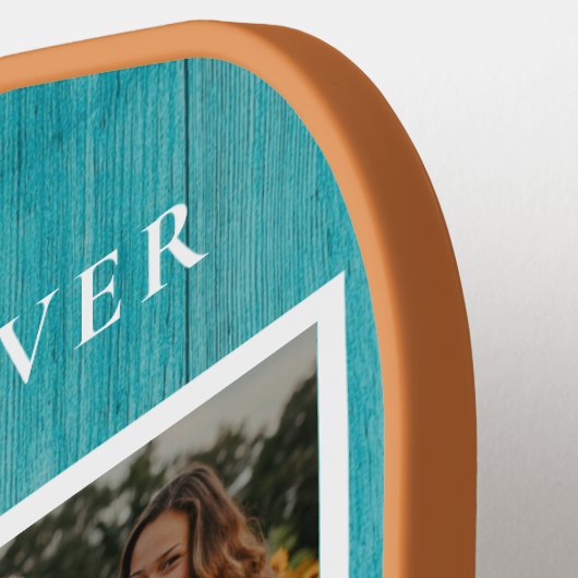 Best MOM Ever Sunflower 3 Foto Collage Pickleball Paddle (Links Detail)