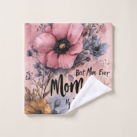 Best Mom ever Washandje (Wasdoekje)