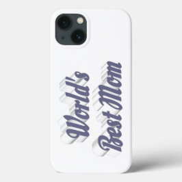 Best Mom gray text Case-Mate iPhone Case