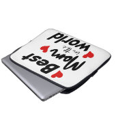 Best Mom In The World Mother's Day Laptop Sleeve (Voorkant onderkant)