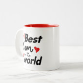Best Mom In The World Mother's Day Tweekleurige Koffiemok (Voorkant links)