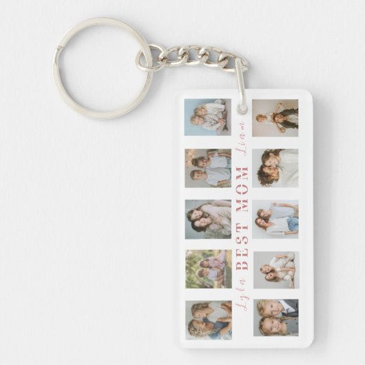 Best Mom Keychain Gift | Custom Photos (Voorkant)