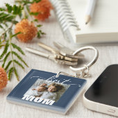 Best MOM Kinder Photo Moederdag Sleutelhanger (Voorkant Rechts)