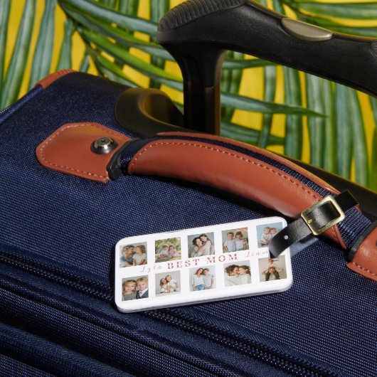Best Mom Luggage Tag | Personalized Photos Bagagelabel (Voorkant Insitu 3)