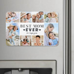 Best Mom Photo Collage Magneet<br><div class="desc">Personalized "Best Mom Ever" Large Photo Magnet. This fun and stylish photo magnet is a sweet way to showcase cherished memories. The design features space for eight photos, arranged in a border around the edge while keeping the focus on the meaningful text in the center. At the center, "Best Mom...</div>