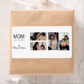 Best Mom Photo Collage Mug Etiket (Insitu)