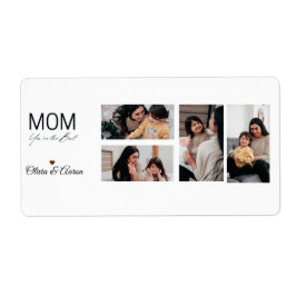 Best Mom Photo Collage Mug Etiket