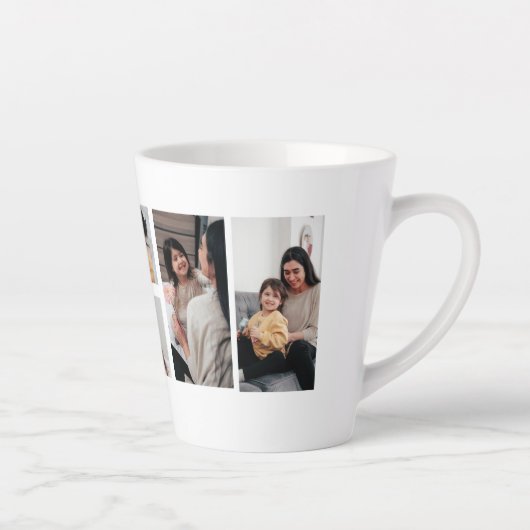 Best Mom Photo Collage Mug Latte Mok (Rechts)
