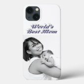 Best Mom photo gray text Case-Mate iPhone Case (Achterkant)