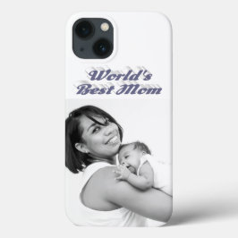Best Mom photo gray text Case-Mate iPhone Case