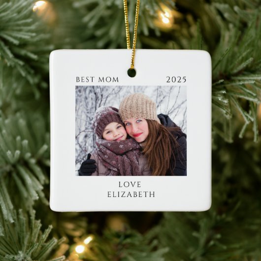 Best Mom Photo  Keramisch Ornament (Boom)