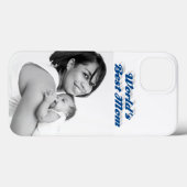 Best Mom photo sea blue text Case-Mate iPhone Case (Achterkant (horizontaal))