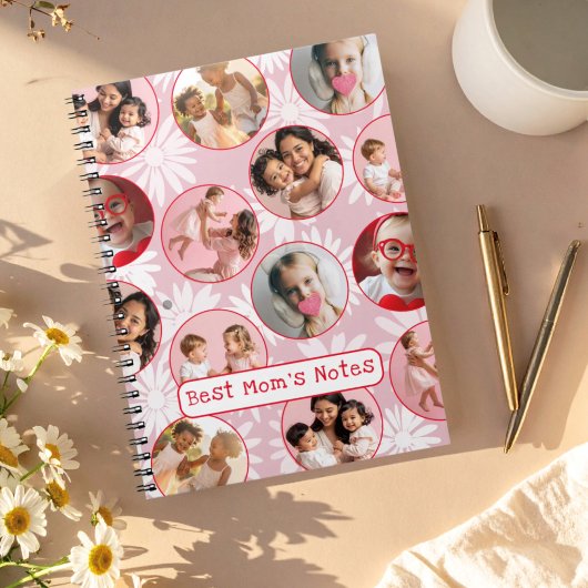 Best Mom’s Notes | Pink Retro Photo Notebook  Notitieboek