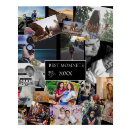 Best Moments  New Year Photo Collage  Perfect Poster