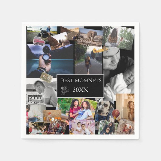 Best Moments  New Year Photo Collage  Servet (Voorkant)