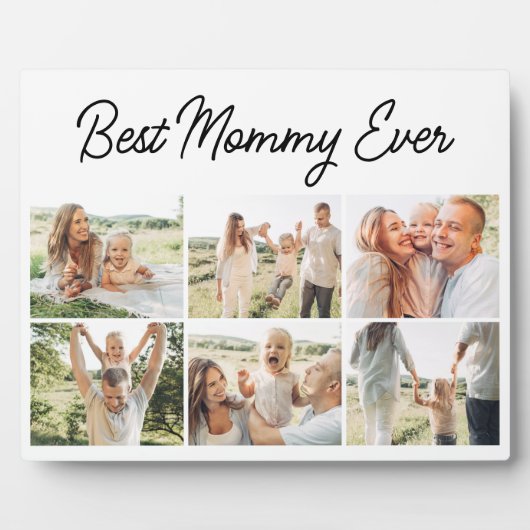 Best Mommy Ever Custom Modern 6 Photo Collage  Fotoplaat (Voorkant)