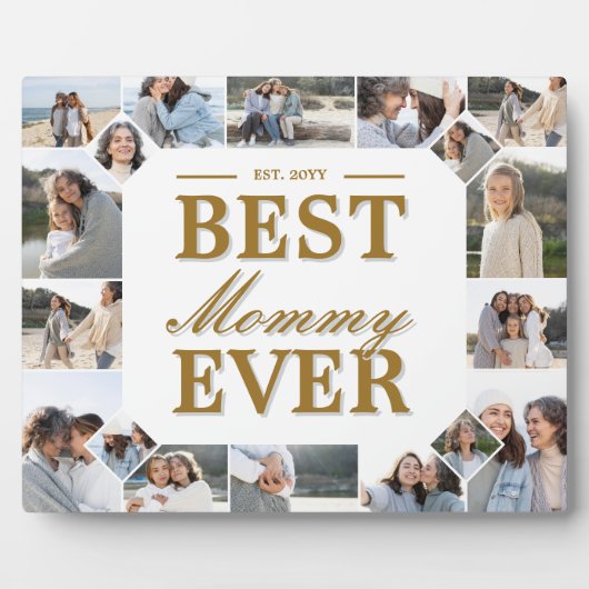 Best Mommy Ever Father's Day Photo Frame Collage Fotoplaat (Voorkant)