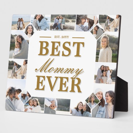 Best Mommy Ever Father's Day Photo Frame Collage Fotoplaat (Zijkant)