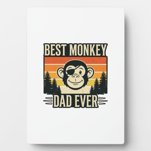 Best Monkey Dad Ever Vintage Monkey Father Shirt_1 Fotoplaat (voorkant)