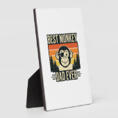 Best Monkey Dad Ever Vintage Monkey Father Shirt_1 Fotoplaat (Zijkant)