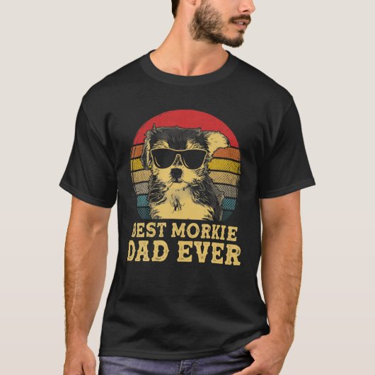 Best Morkie Pap Ever Hondenliefhebbers Retro  T-shirt (Voorkant)