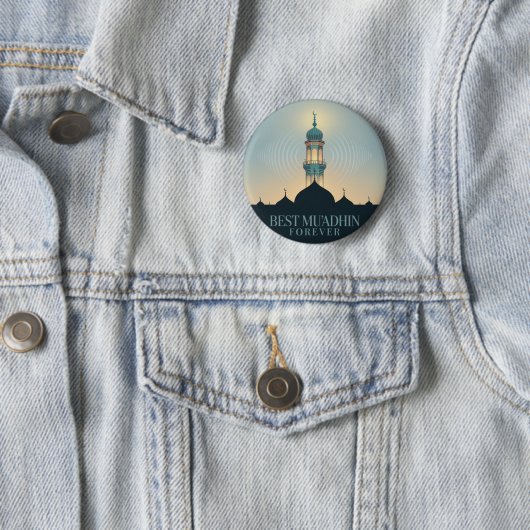 Best Muadhdhin Forever: Unique Mosque Design Ronde Button 5,7 Cm (In situ)