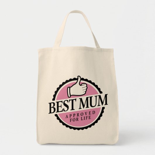 Best mum approved for life pink bag tote bag (Voorkant)