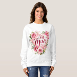 Best Mum Aquarell Blumenherz Design Trui