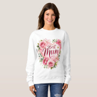 Best Mum Aquarell Blumenherz Design Trui