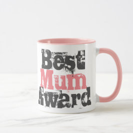 Best Mum Award in Roze - Mok met tweetone koffie