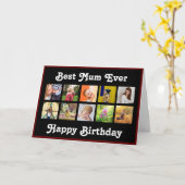 Best Mum Birthday Instagram Photo Collage Sjabloon (Gele Bloem)