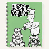 Best Mum Cake Maker Decorating Giant Cake Notebook Notitieboek (Voorkant)