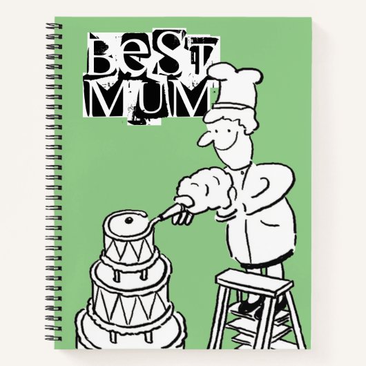 Best Mum Cake Maker Decorating Giant Cake Notebook Notitieboek (Voorkant)