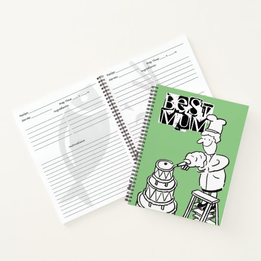 Best Mum Cake Maker Decorating Giant Cake Notebook Notitieboek (Binnen)