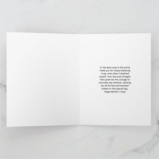 Best Mum Ever Moederdag Kaart (Binnen)