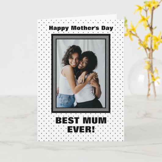 Best Mum Ever Moederdag Kaart (Gele Bloem)