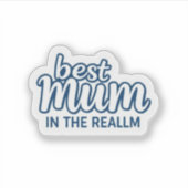 Best Mum in the Realm Aesthetic Fantasy Sticker (Voorkant)