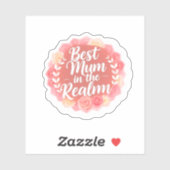 Best Mum in the Realm Fantasy Mother's Day Sticker (Vel)