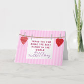 Best Mummy In The World Mother's Day Card Bedankkaart (Voorkant)