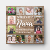Best Nana 12 Photo Collage Grandchildren Fotoplaat (Voorkant)