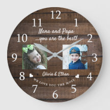 Best Nana And Papa Grandkids Photo Collage Wood