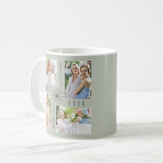 Best Nana Ever 4 of 8 Photo Collage Green Mok (Voorkant links)