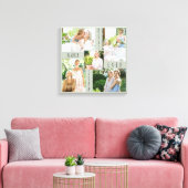 Best Nana Ever 5 Photo Collage Green Square Canvas Afdruk (Insitu (Woonkamer))