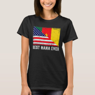 Best Nana Ever American Cameroon Flag T-shirt