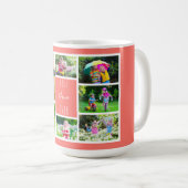 Best Nana Ever Coral Photo Collage Koffiemok (Voorkant rechts)