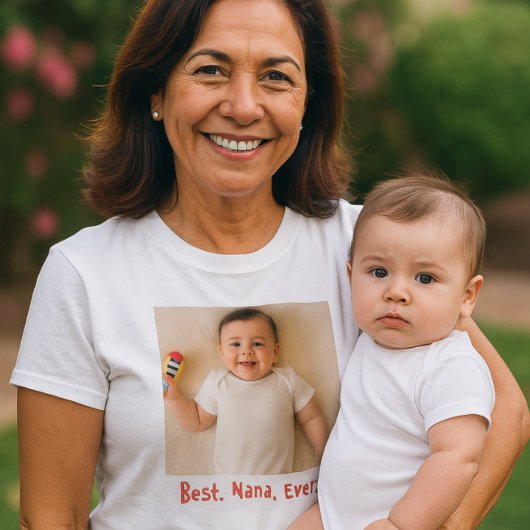 Best Nana Ever Custom Family Foto T-shirt