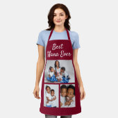 Best Nana Ever Custom Photo Collage Sjabloon Schort (Gedragen)