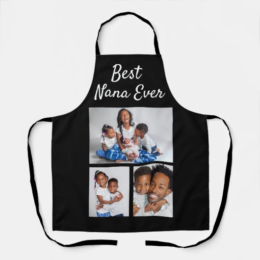 Best Nana Ever Custom Photo Collage Sjabloon Schort (Voorkant)