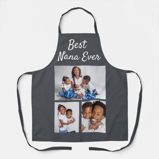 Best Nana Ever Custom Photo Collage Sjabloon Schort (Voorkant)